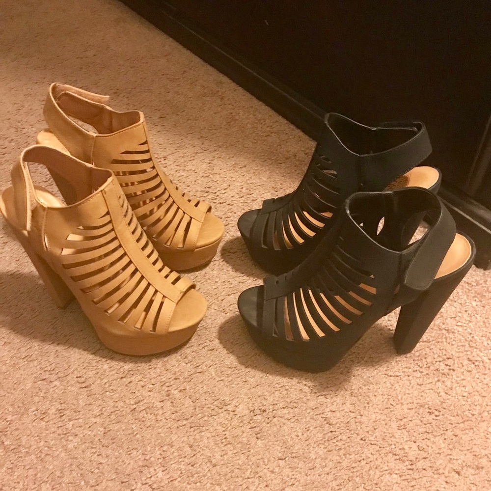 Open toe platforms